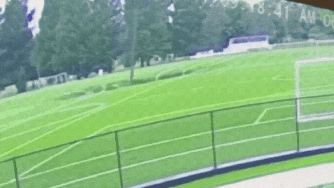 watch: enormous sinkhole swallows up soccer field in us