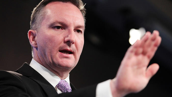 chris bowen and grant king views on climate change ‘not quite aligned’