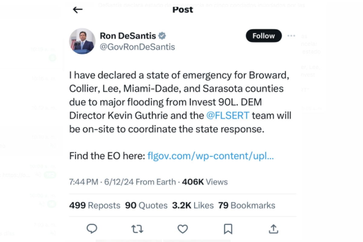 DeSantis Declara Estado De Emergencia En Cinco Condados De Florida ...