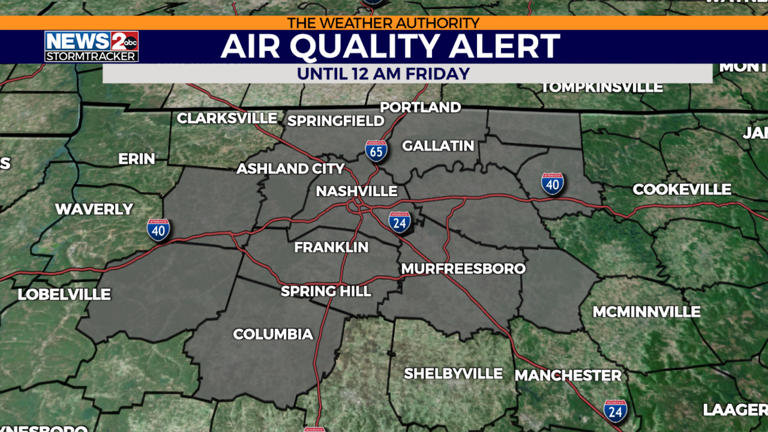 Air Quality Alert Issued For Middle Tennessee Thursday