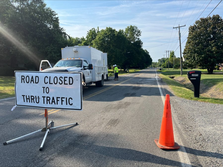 Water Main Break Causes Road Closure In Henrico County