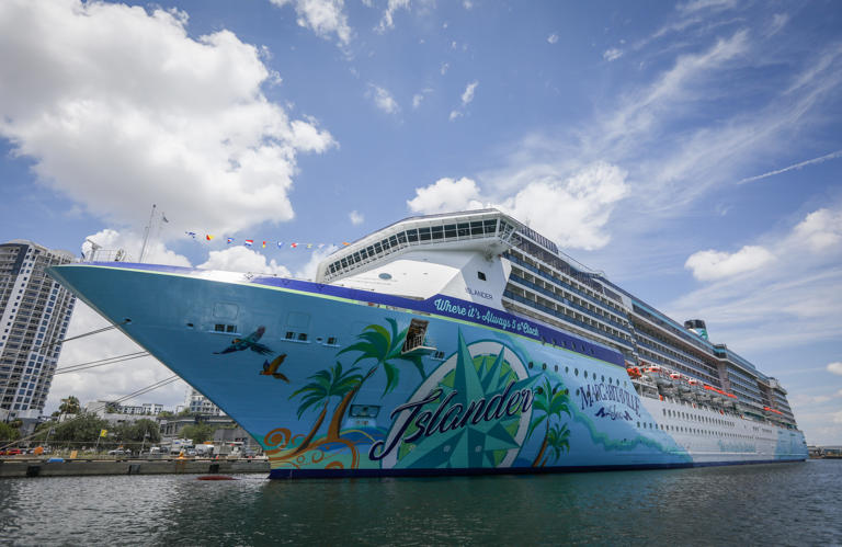 Margaritaville at Sea, The Islander is seen docked at the Port of Tampa Monday, June 10, 2024.
