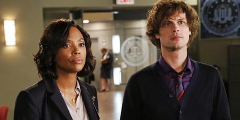 Lewis and Reid at the Bureau in Criminal Minds.