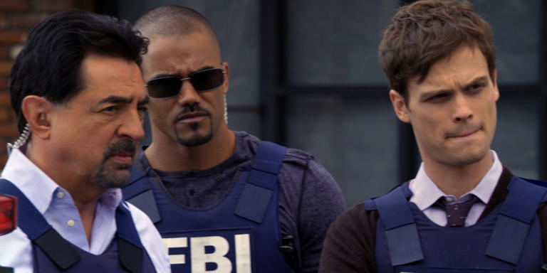 Rossi, Morgan and Reid in bulletproof vests in Criminal Minds