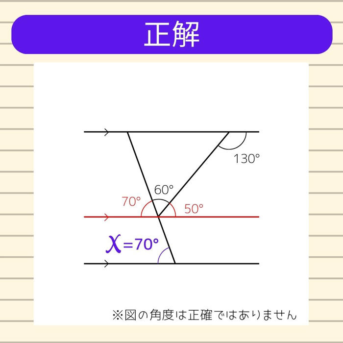 【角度当てクイズ vol.861】xの角度は何度？