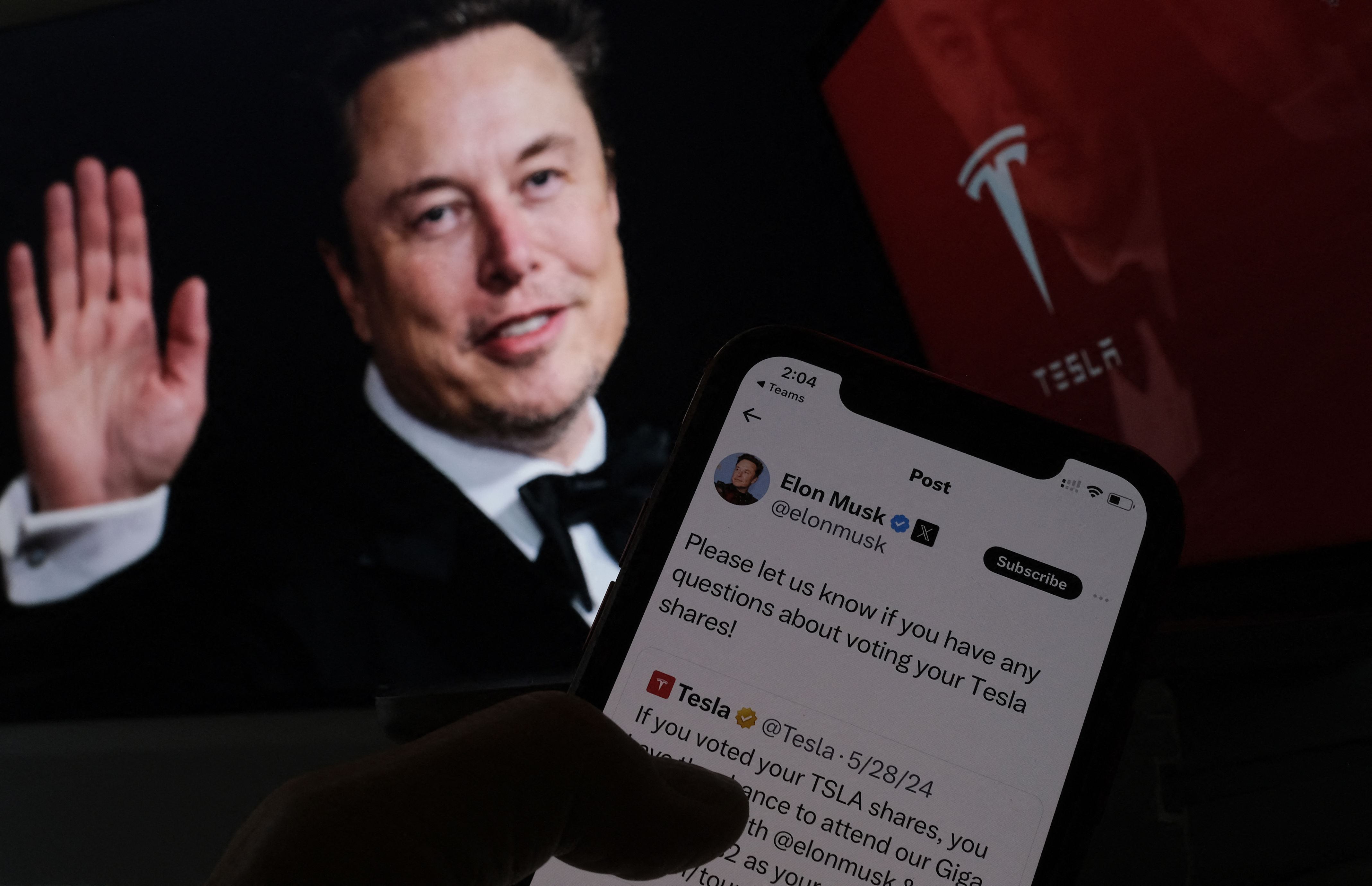 Tesla Shareholders Vote To Give Elon Musk A $56 Billion Pay Package ...