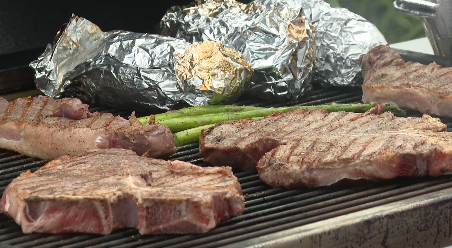 Backyard BBQ: Grilled steaks