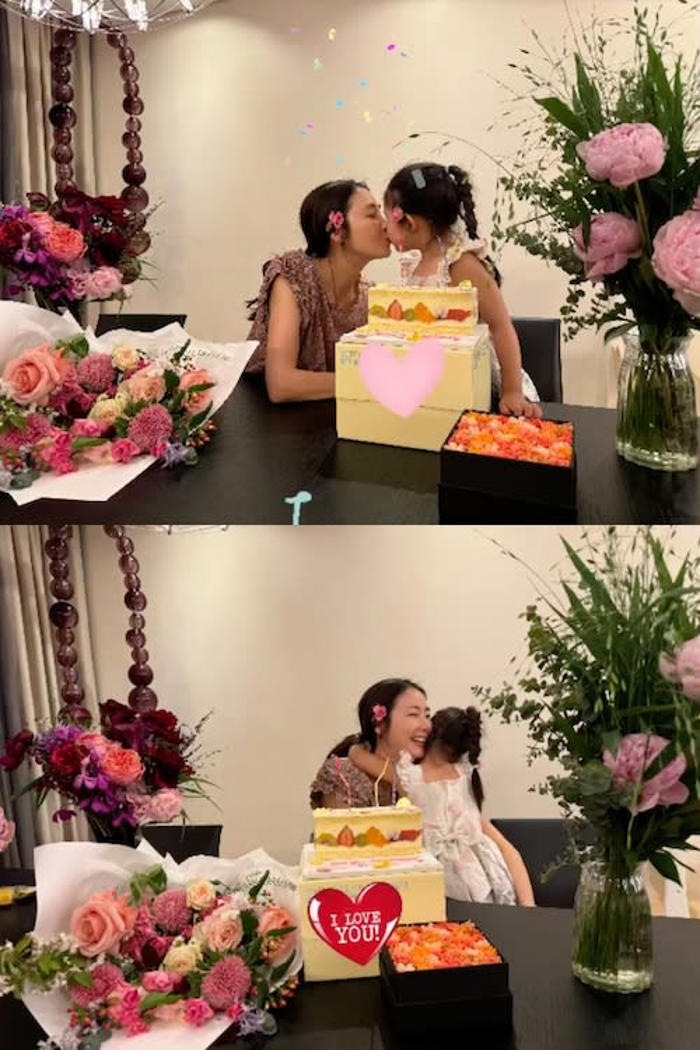 チェ・ジウ、誕生日を愛娘とお祝い！娘からのキスショットに“ほっこり”【photo】