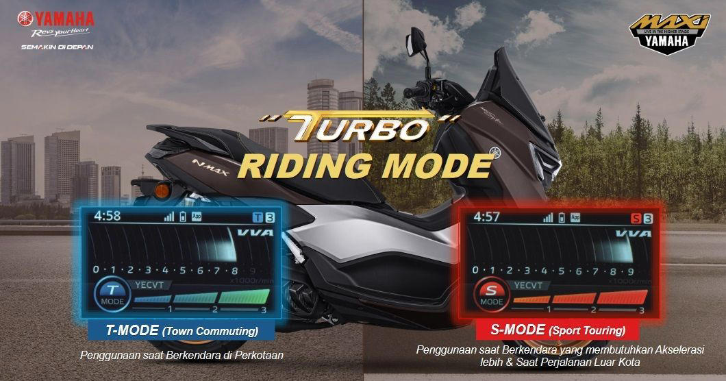 fakta fitur dan teknologi yamaha nmax turbo bukan kaleng-kaleng punya 2 riding mode sampai info cuaca