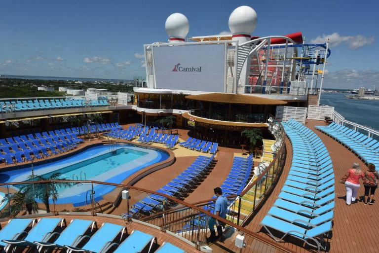 <p>The pool area is usually one of the biggest selling points of a cruise ship. Much like the hot tub, when you envision yourself at the pool on your cruise ship, you think of it much like a private pool on a beach with water slides. </p> <p>It's almost like a water park on the top of your cruise ship and you're the only person having to wait in line. But, that's not the case. </p>