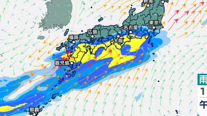 【大雨情報】関東、東海、近畿、四国、九州…火～水に発達した雨雲予想 雨シミュレーション15日（土）～19日（水）