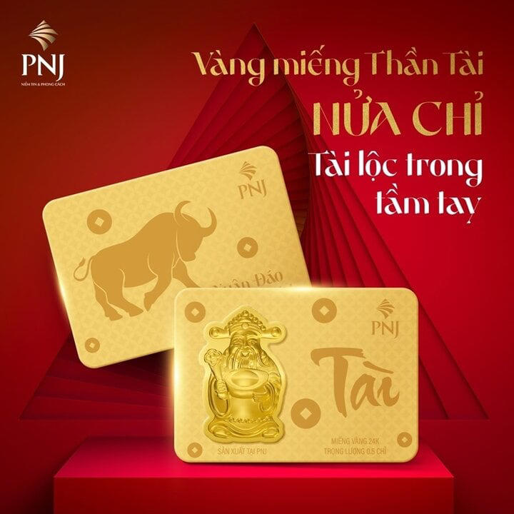 Vàng miếng PNJ. (Ảnh: PNJ)