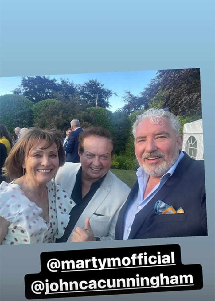 irish stars and simon harris celebrate king charles' birthday at swanky garden party
