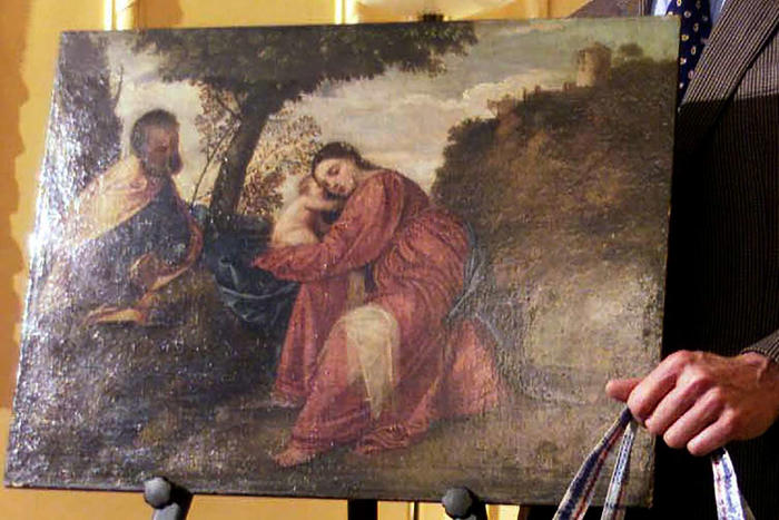 renaissance painting once found in a plastic bag at a bus stop could sell for $32 million at auction
