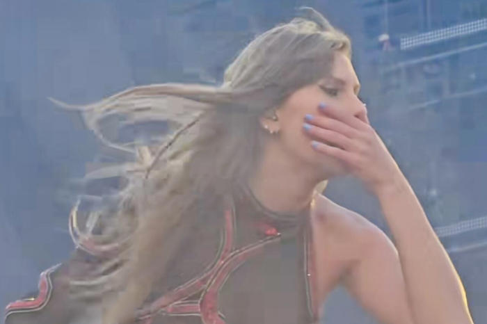 video: taylor swift on kuvattu nenän pyyhkimisenä skotlannin konsertissa