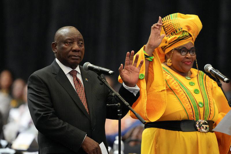 south africa's ramaphosa re-elected as anc strikes coalition deal