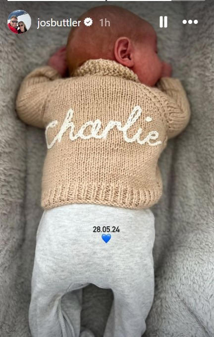 england captain jos buttler shares first photo of newborn son, reveals name