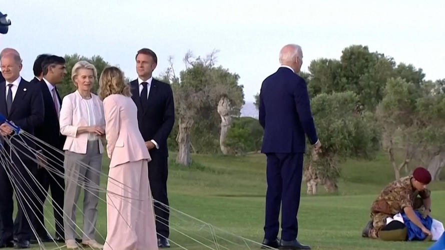 White House slams claims that President Joe Biden wandered off from G7 event