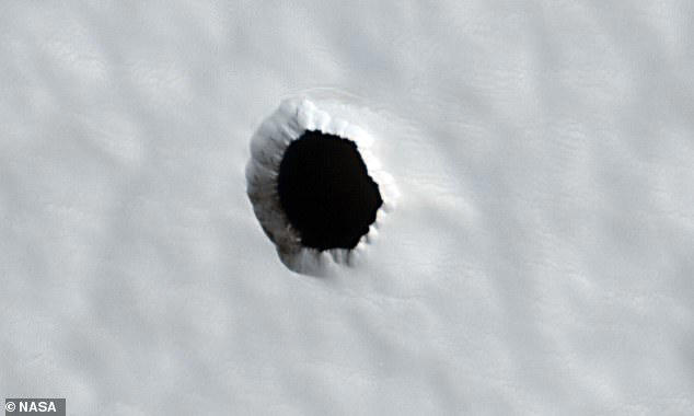 Hole on Mars. NASA