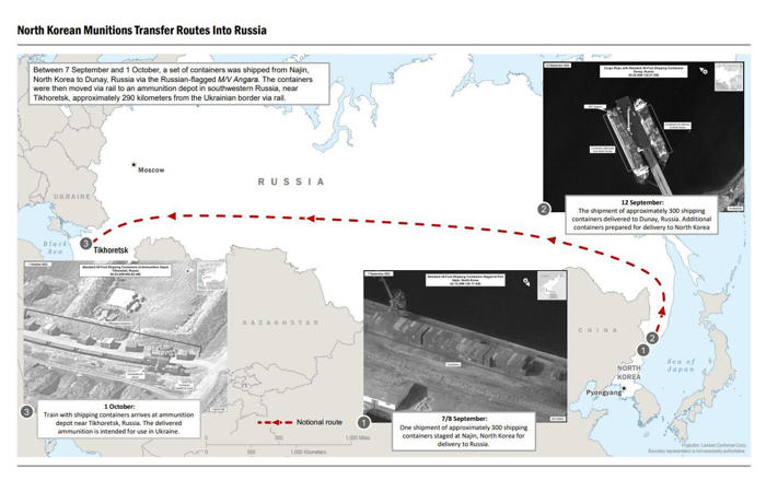 “포탄 480만개 담는 컨테이너 1만개… 北, 러시아로 보내”