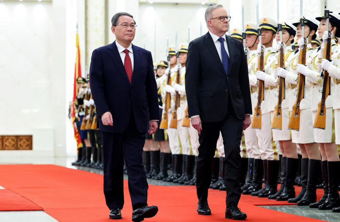what is on the agenda for chinese premier li qiang’s visit to australia?