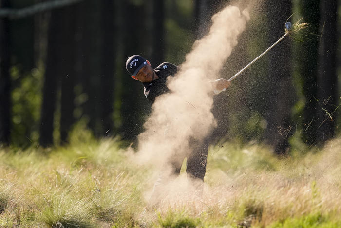 aberg takes 1-shot lead into weekend at pinehurst in us open debut