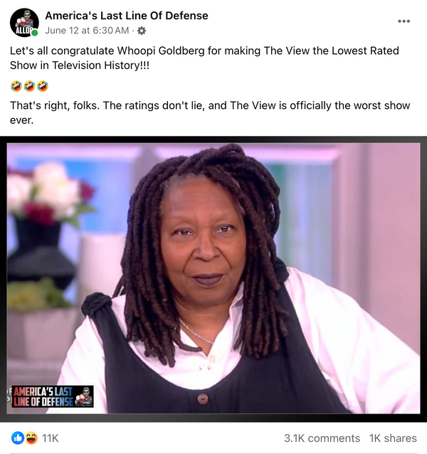fact check: truth behind claims whoopi turned 'the view' into lowest-rated tv show in history