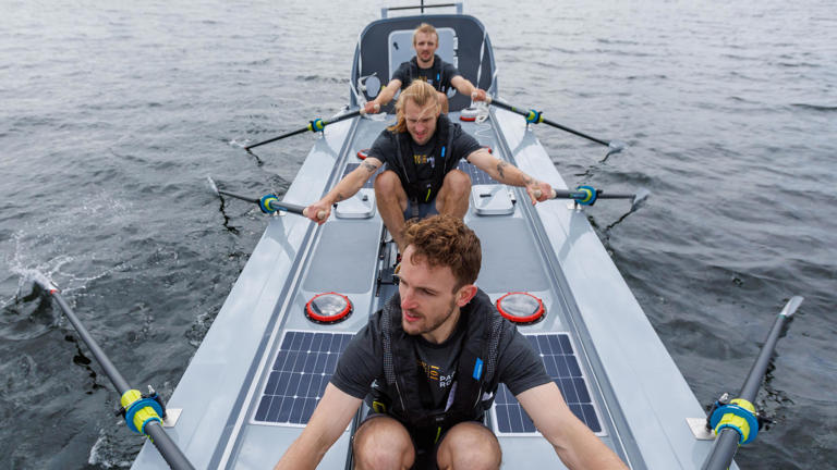 Ewan, Lachlan and Jamie MacLean have been testing their boat in Scottish waters