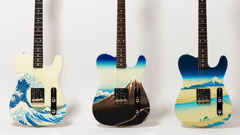  Fender Japan’s latest Art Canvas creations bring an iconic Japanese art landscape print series from the 1800s to the Esquire  
