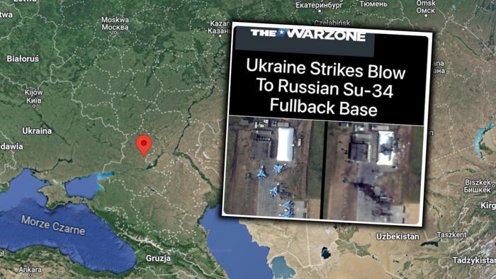 zmasowany atak ukraińskich dronów na rosyjskie lotnisko. ponad 200 km od linii frontu [zdjęcia]