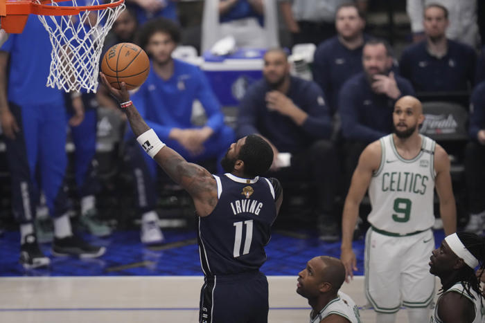 kyrie irving ends personal celtics skid, so now mavs will try to win in boston in nba finals