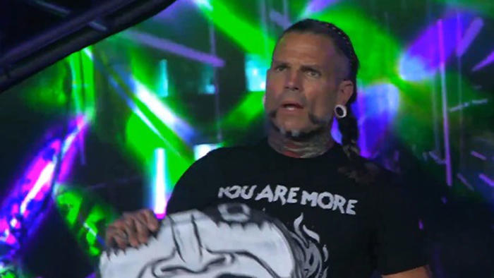 jeff hardy returns to tna after matt hardy speared his wife through a table in world title fight