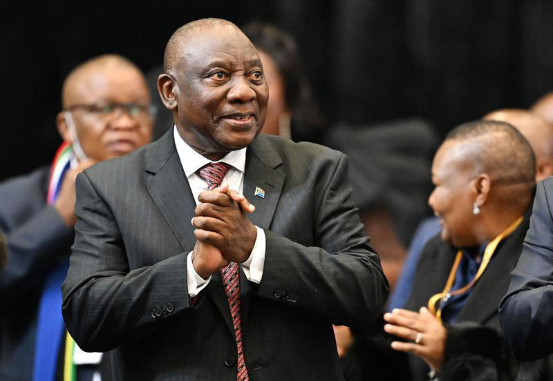 south africa president cyril ramaphosa re-elected as his anc party strikes late coalition deal
