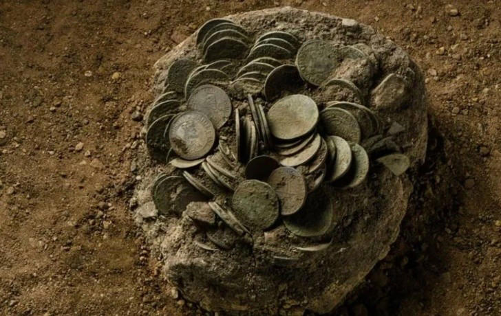 ¡tesoro! albañiles descubren monedas de plata de más de 400 años al construir alcantarillas