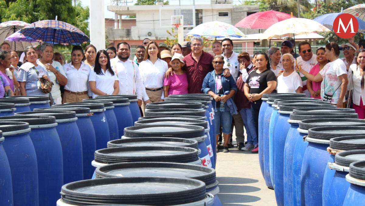 chemours entrega a familias de altamira 100 tambores para almacenar agua