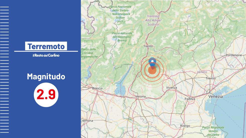 terremoto oggi nel vicentino: scossa di magnitudo 2.9
