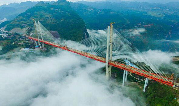 The world's tallest bridge in the clouds that cost £111m to build