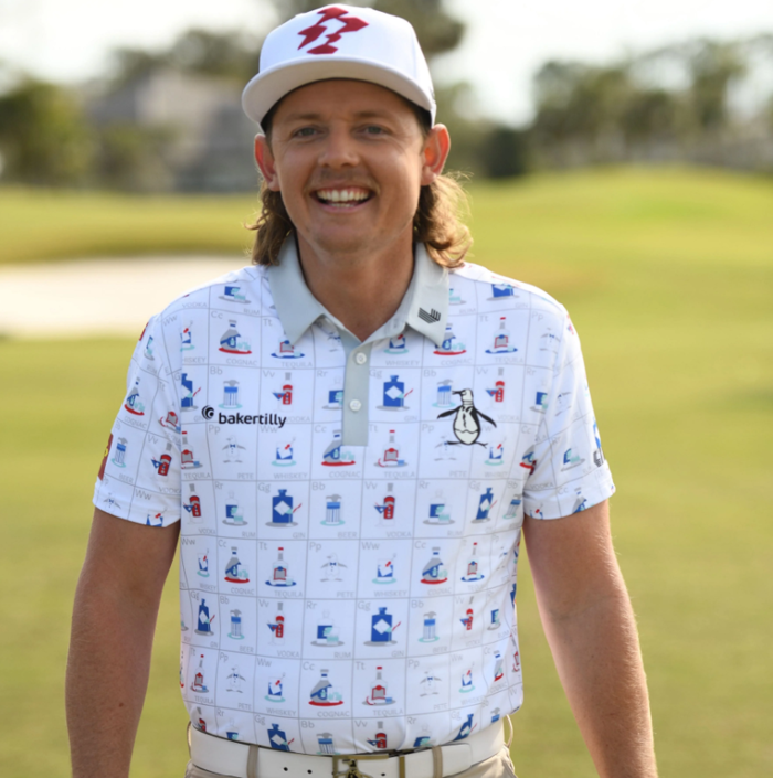 cameron smith's shirt at the 2024 u.s. open is a periodic table of alcohol — and you can own it, too