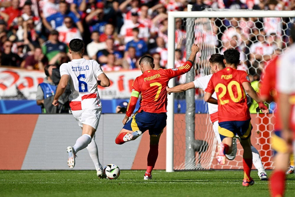 hasil spanyol vs kroasia euro 2024: baru babak 1, tim matador sudah unggul 3 gol