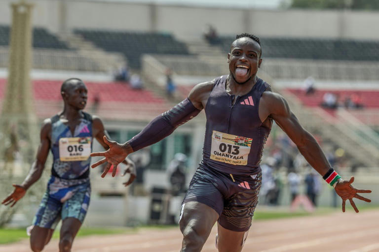 atleta keniano omanyala impresiona con sus 9.79 en los 100 metros