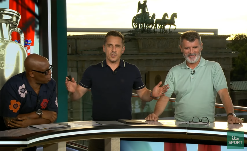 gary neville hits back at roy keane and ian wright for 'smirking' at his ideal england xi