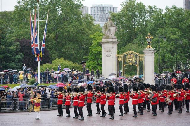 in pictures: military pomp of trooping the colour marks kate’s return