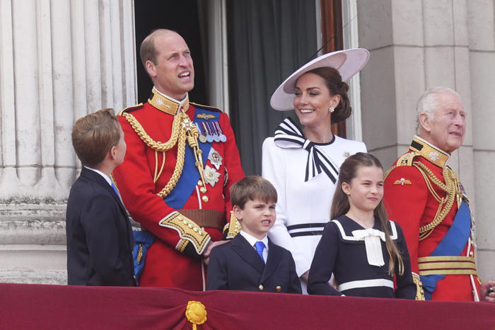 uk royals unite on palace balcony, with kate back at her first public event since cancer diagnosis