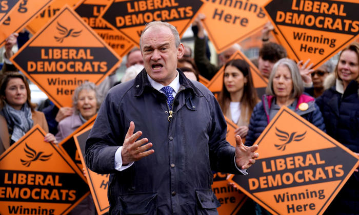 ‘we offer the most ambitious change’: ed davey vows to push a labour government for radical action