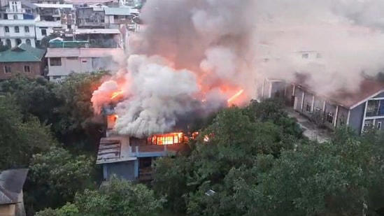 major fire engulfs ex-ias officer's house near manipur cm's bungalow in imphal