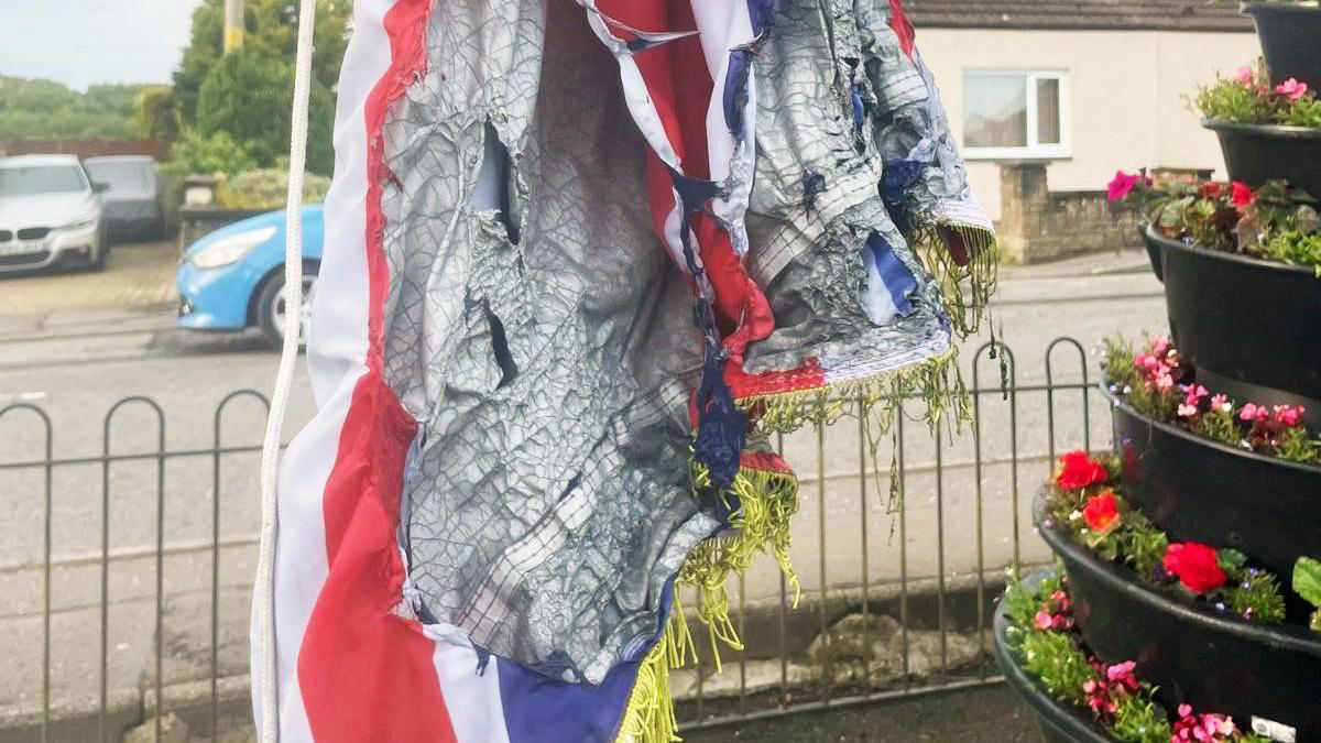 anger after union flag burned at village war memorial