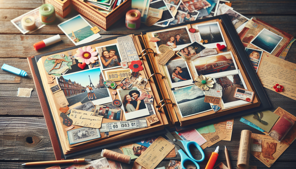 <p>Put together a scrapbook with photos and memories that look back on your time together.</p>
