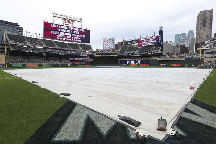 twins-a's postponed, split doubleheader scheduled for sunday