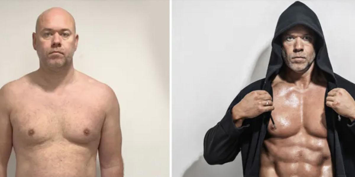una transformación física increíble a los 48 años deja a este hombre en su mejor forma tras perder 20 kilos
