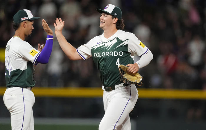 hunter goodman has 2 homers, 4 hits and 5 rbis in rockies' 16-4 rout of pirates